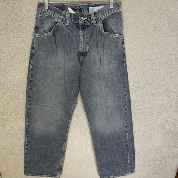 GAP Worker Jeans Mens 32x31 Blue Baggy Wide Leg Fade Skater Y2K Loose - Picture 1 of 10